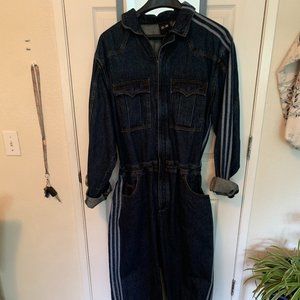 SIZE XL adidas x IVY PARK Blue Denim Jumpsuit